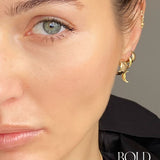 Quinn Half Hoop Stud Earrings