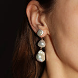 Esme Pearl Earrings | Irregular Studs