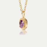 February Amethyst Birthstone Necklace