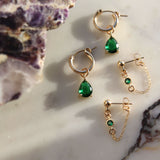 Green Earrings Set