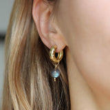 Intergalactic Labradorite Hoop Earrings