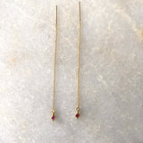 Birthstone Threader Earrings