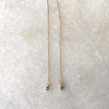 Birthstone Threader Earrings