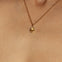 Maison de Femmes gold vermeil November Citrine Birthstone Necklace worn by woman.