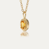 November Citrine Birthstone Necklace