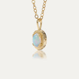 October Opal Birthstone Necklace