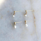 Tiny Pearl Stud Earrings