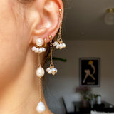 Dripping Pearls Chain Earring (single)