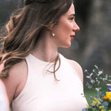 Sarah Pearl Hoops - Personalised Bridal Earrings