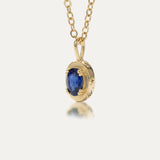 September Sapphire Birthstone Necklace