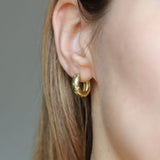 Star Studded Hoop Earrings