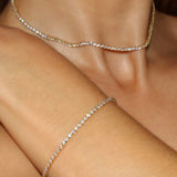 Tennis Choker Necklace & Bracelet Set