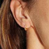 White Topaz Huggies 9mm