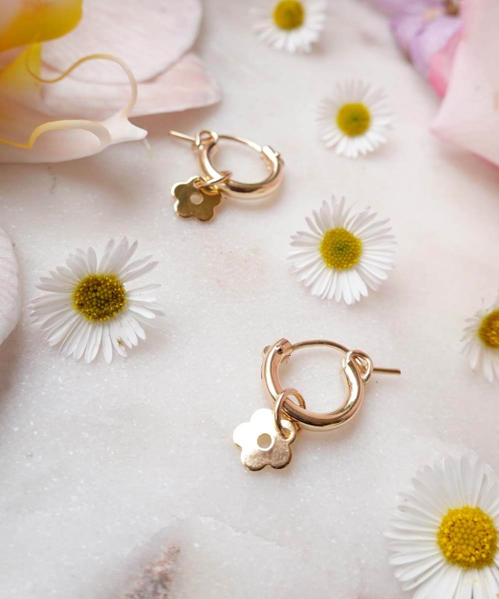 Daisy hoop deals earrings