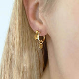 60s Daisies Earrings - Plain Hoops