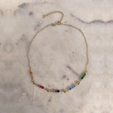 Swarovski Crystal Gold Filled rainbow necklace
