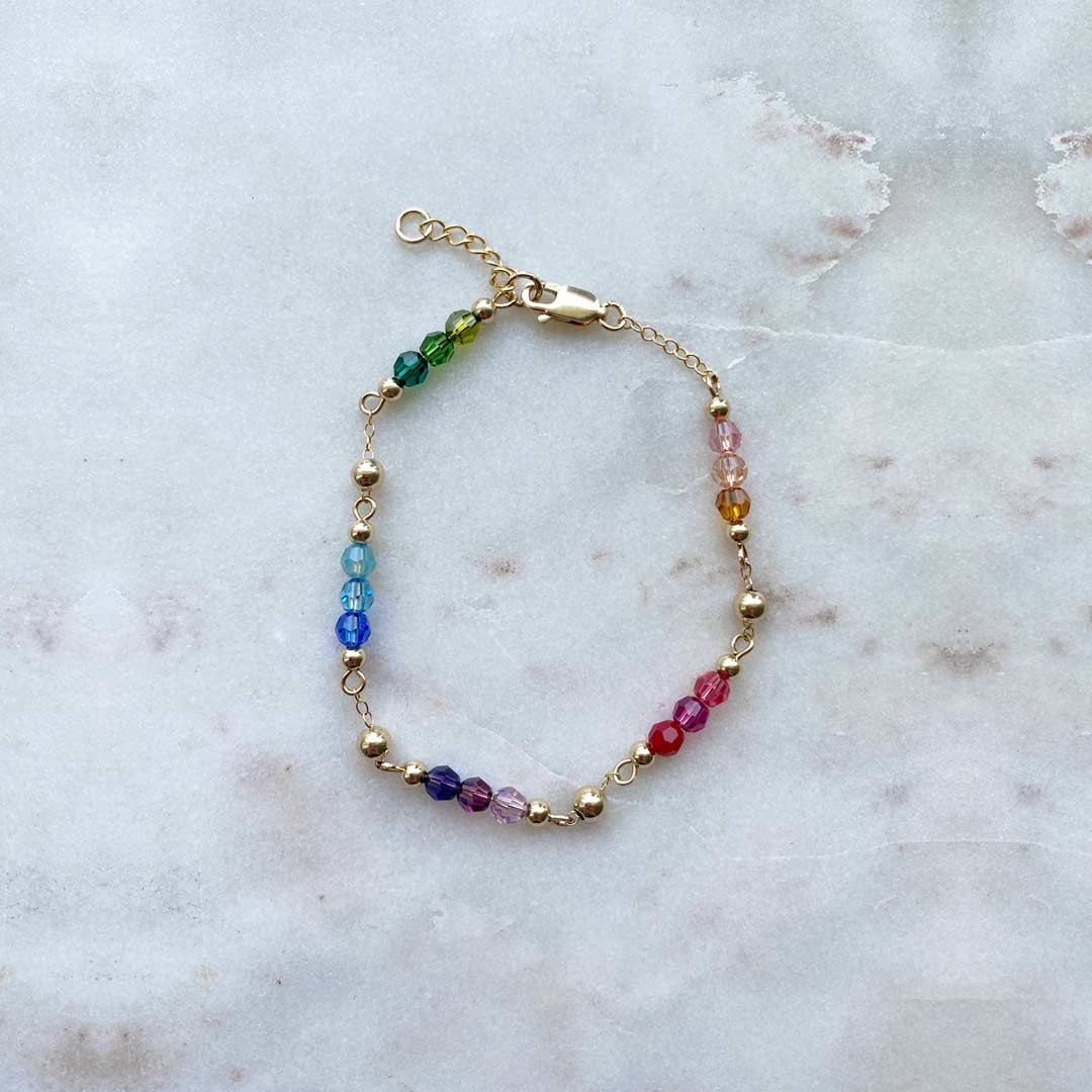 swarovski crystal gold filled bracelet