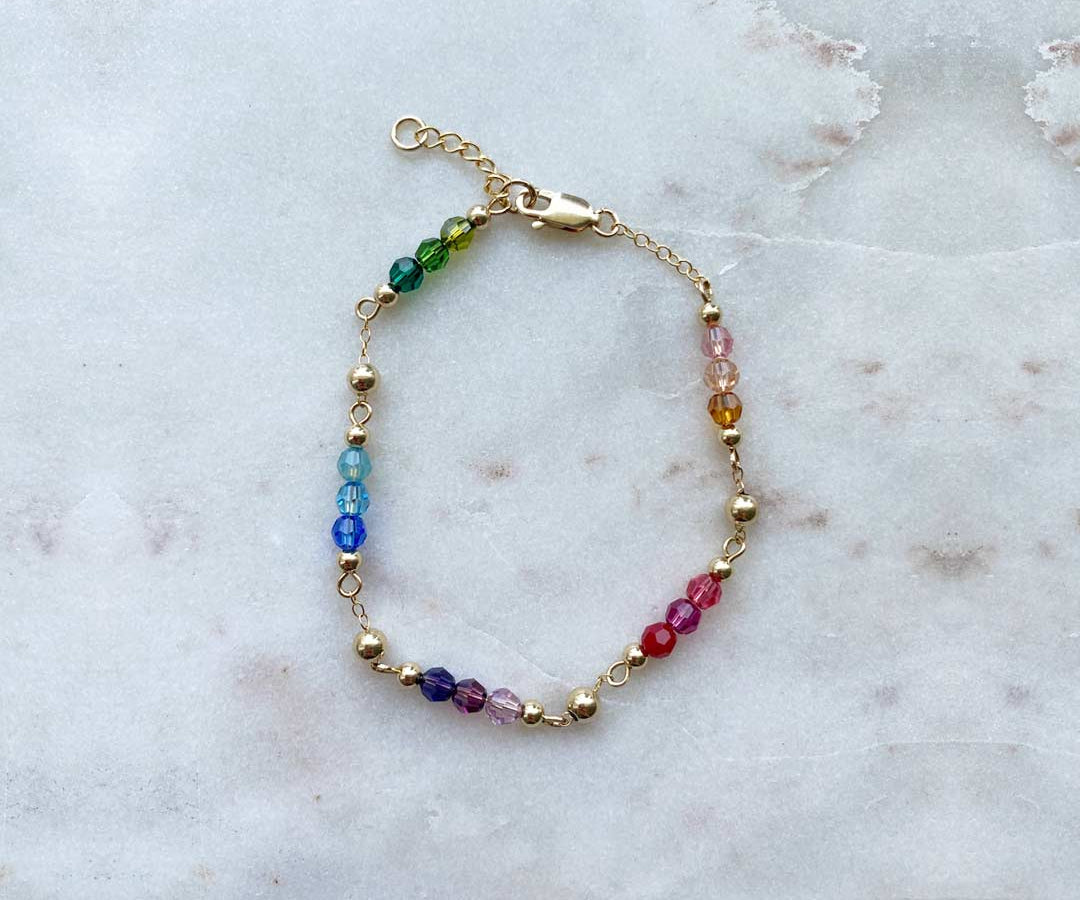swarovski crystal gold filled bracelet