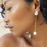 Olivia Pearl Earrings — Pearl Collar