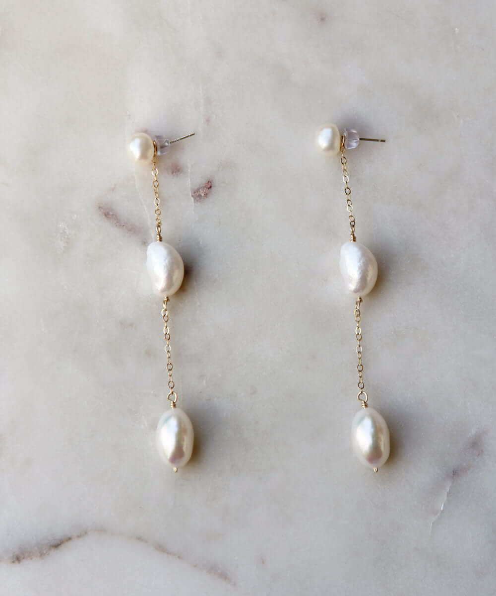 Sabine Pearl Earrings — Minimal