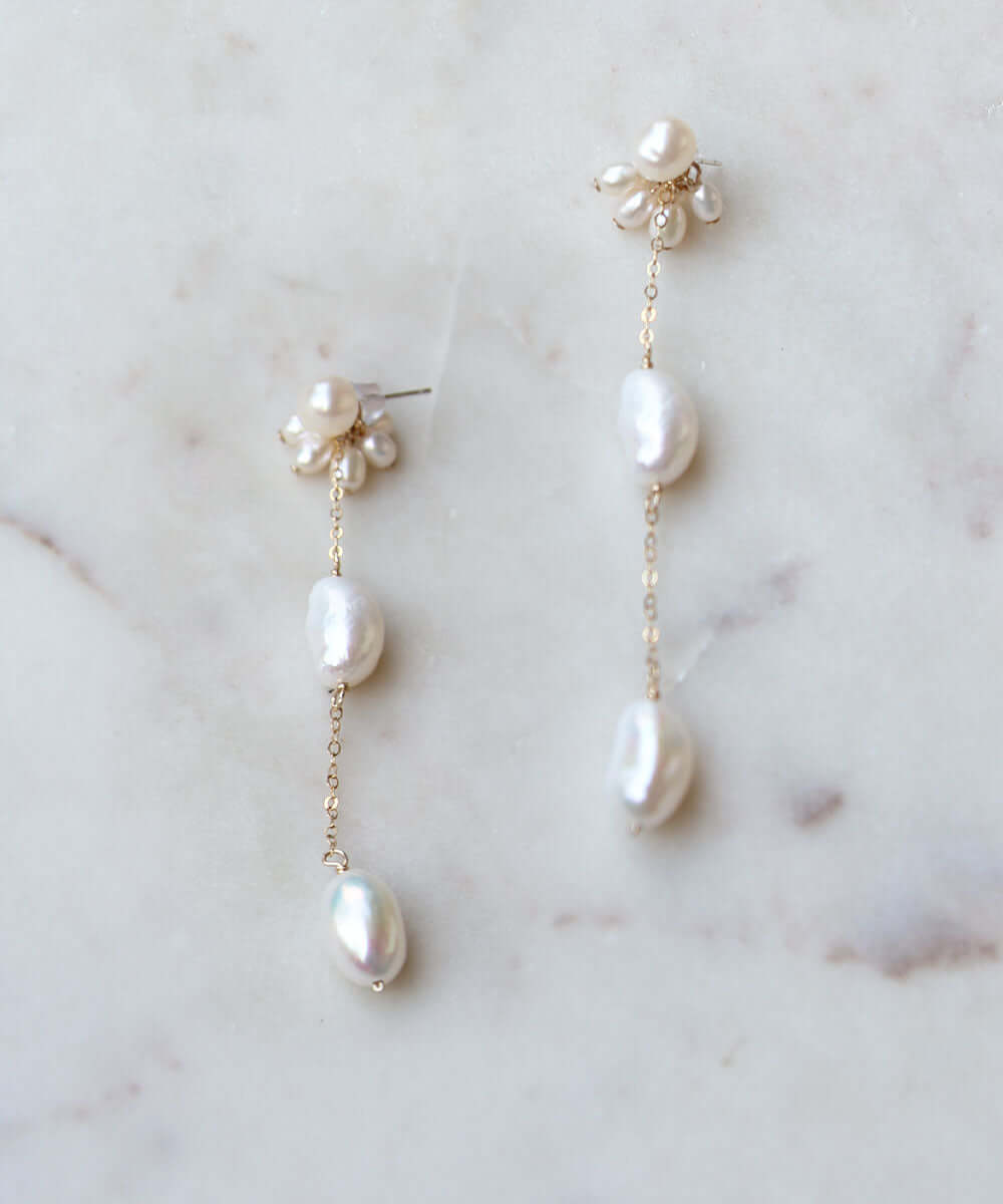 Sabine Pearl Earrings — Pearl Collar