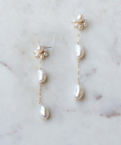 Sabine Pearl Earrings — Pearl Collar