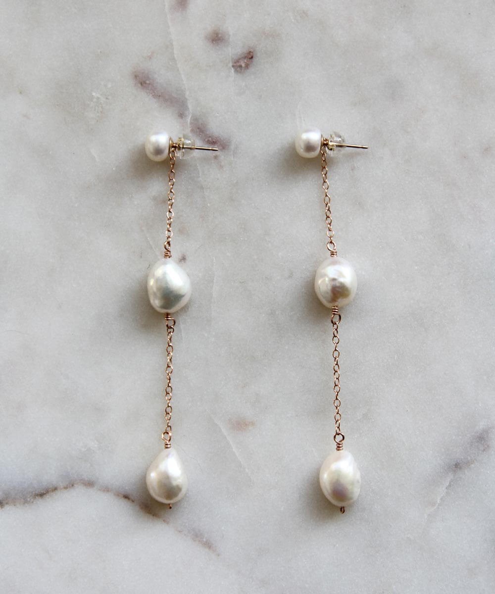 Sabine Pearl Earrings — Minimal