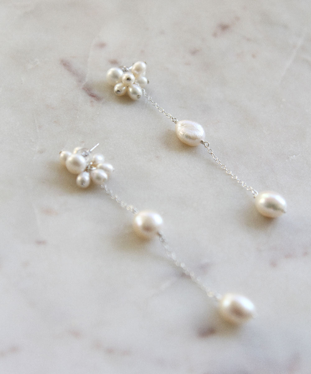 Sabine Pearl Earrings — Pearl Collar