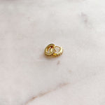 Maison de Femmes White Topaz gold filled huggies.